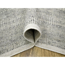 Load image into Gallery viewer, 6&#39;x9&#39; Mirage Gray, Oxidized And Distressed Grass Design With Exposed Warps, Hand Knotted, 100% Wool, Oriental Rug FWR460410