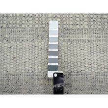 Load image into Gallery viewer, 6&#39;x9&#39; Mirage Gray, Oxidized And Distressed Grass Design With Exposed Warps, Hand Knotted, 100% Wool, Oriental Rug FWR460410