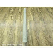 Load image into Gallery viewer, 6&#39;x9&#39; Mirage Gray, Oxidized And Distressed Grass Design With Exposed Warps, Hand Knotted, 100% Wool, Oriental Rug FWR460410