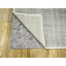 Load image into Gallery viewer, 6&#39;1&quot;x9&#39; Misty Gray, Natural Wool, Oxidized And Distressed Grass Design With Exposed Warps, Hand Knotted, Oriental Rug FWR460416