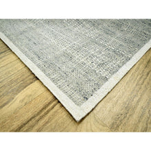 Load image into Gallery viewer, 6&#39;1&quot;x9&#39; Misty Gray, Natural Wool, Oxidized And Distressed Grass Design With Exposed Warps, Hand Knotted, Oriental Rug FWR460416