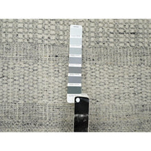 Load image into Gallery viewer, 6&#39;1&quot;x9&#39; Misty Gray, Natural Wool, Oxidized And Distressed Grass Design With Exposed Warps, Hand Knotted, Oriental Rug FWR460416