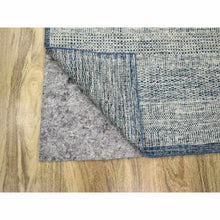 Load image into Gallery viewer, 6&#39;x9&#39;1&quot; Aegean Blue, Oxidized And Distressed Grass Design With Exposed Warps, 100% Wool, Hand Knotted, Oriental Rug FWR460422