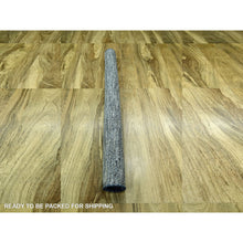 Load image into Gallery viewer, 6&#39;x9&#39;1&quot; Aegean Blue, Oxidized And Distressed Grass Design With Exposed Warps, 100% Wool, Hand Knotted, Oriental Rug FWR460422