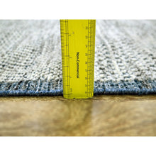 Load image into Gallery viewer, 6&#39;x9&#39;1&quot; Aegean Blue, Oxidized And Distressed Grass Design With Exposed Warps, 100% Wool, Hand Knotted, Oriental Rug FWR460422