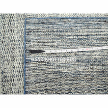 Load image into Gallery viewer, 6&#39;x9&#39;1&quot; Aegean Blue, Oxidized And Distressed Grass Design With Exposed Warps, 100% Wool, Hand Knotted, Oriental Rug FWR460422