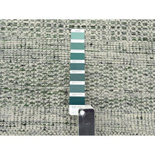 Load image into Gallery viewer, 2&#39;6&quot;x6&#39; Basil Green, Hand Knotted, 100% Wool, Oxidized And Distressed Grass Design With Exposed Warps, Runner, Oriental Rug FWR460458