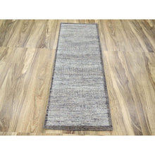 Load image into Gallery viewer, 2&#39;7&quot;x6&#39;2&quot; Beaver Brown, Hand Knotted, Pure Wool, Oxidized And Distressed Grass Design With Exposed Warps, Runner, Oriental Rug FWR460464