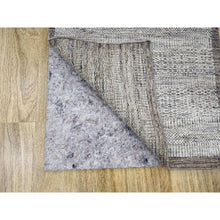 Load image into Gallery viewer, 2&#39;7&quot;x6&#39;2&quot; Beaver Brown, Hand Knotted, Pure Wool, Oxidized And Distressed Grass Design With Exposed Warps, Runner, Oriental Rug FWR460464