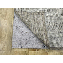 Load image into Gallery viewer, 2&#39;8&quot;x12&#39; Coffee Brown, 100% Wool, Hand Knotted, Oxidized And Distressed Grass Design With Exposed Warps, Runner, Oriental Rug FWR460470