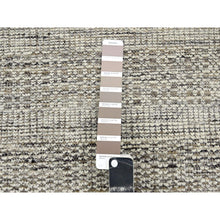 Load image into Gallery viewer, 2&#39;8&quot;x12&#39; Coffee Brown, 100% Wool, Hand Knotted, Oxidized And Distressed Grass Design With Exposed Warps, Runner, Oriental Rug FWR460470