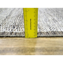 Load image into Gallery viewer, 2&#39;8&quot;x12&#39; Coffee Brown, 100% Wool, Hand Knotted, Oxidized And Distressed Grass Design With Exposed Warps, Runner, Oriental Rug FWR460470