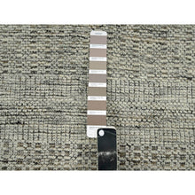 Load image into Gallery viewer, 2&#39;8&quot;x7&#39;10&quot; Beaver Brown, 100% Wool, Oxidized And Distressed Grass Design With Exposed Warps, Hand Knotted, Runner, Oriental Rug FWR460476