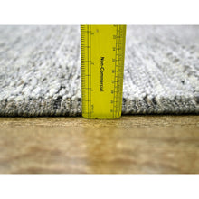Load image into Gallery viewer, 2&#39;8&quot;x7&#39;10&quot; Beaver Brown, 100% Wool, Oxidized And Distressed Grass Design With Exposed Warps, Hand Knotted, Runner, Oriental Rug FWR460476
