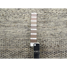 Load image into Gallery viewer, 2&#39;6&quot;x8&#39; Walnut Brown, Hand Knotted, Organic Wool, Oxidized And Distressed Grass Design With Exposed Warps, Runner, Oriental Rug FWR460482