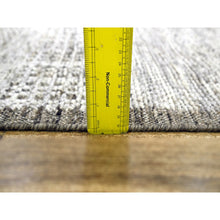 Load image into Gallery viewer, 2&#39;6&quot;x8&#39; Walnut Brown, Hand Knotted, Organic Wool, Oxidized And Distressed Grass Design With Exposed Warps, Runner, Oriental Rug FWR460482