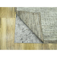 Load image into Gallery viewer, 2&#39;7&quot;x7&#39;10&quot; Cedar Brown, Hand Knotted, 100% Wool, Oxidized And Distressed Grass Design With Exposed Warps, Runner, Oriental Rug FWR460488