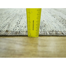 Load image into Gallery viewer, 2&#39;7&quot;x7&#39;10&quot; Cedar Brown, Hand Knotted, 100% Wool, Oxidized And Distressed Grass Design With Exposed Warps, Runner, Oriental Rug FWR460488