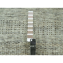 Load image into Gallery viewer, 2&#39;7&quot;x10&#39; Beaver Brown, Hand Knotted, Natural Wool, Distressed And Oxidized Grass Design With Exposed Warps, Runner, Oriental Rug FWR460500