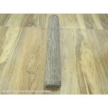 Load image into Gallery viewer, 2&#39;7&quot;x6&#39;2&quot; Beaver Brown, Hand Knotted, 100% Wool, Oxidized And Distressed Grass Design With Exposed Warps, Runner, Oriental Rug FWR460506