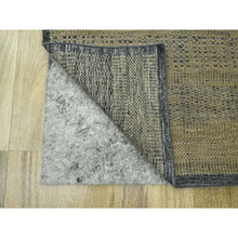 Load image into Gallery viewer, 2&#39;6&quot;x11&#39;10&quot; Peanut Brown, 100% Wool, Hand Knotted, Oxidized And Distressed Grass Design With Exposed Warps, Runner, Oriental Rug FWR460530