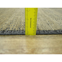 Load image into Gallery viewer, 2&#39;6&quot;x11&#39;10&quot; Peanut Brown, 100% Wool, Hand Knotted, Oxidized And Distressed Grass Design With Exposed Warps, Runner, Oriental Rug FWR460530