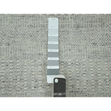 Load image into Gallery viewer, 2&#39;6&quot;x8&#39;1&quot; Misty Gray, Hand Knotted, 100% Wool, Oxidized And Distressed Grass Design With Exposed Warps, Runner, Oriental Rug FWR460542