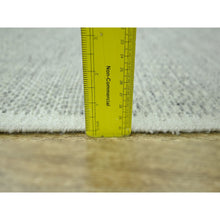 Load image into Gallery viewer, 2&#39;6&quot;x8&#39;1&quot; Misty Gray, Hand Knotted, 100% Wool, Oxidized And Distressed Grass Design With Exposed Warps, Runner, Oriental Rug FWR460542