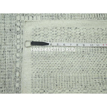 Load image into Gallery viewer, 2&#39;6&quot;x8&#39;1&quot; Misty Gray, Hand Knotted, 100% Wool, Oxidized And Distressed Grass Design With Exposed Warps, Runner, Oriental Rug FWR460542