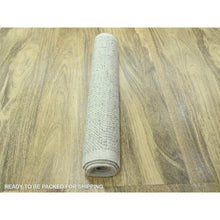 Load image into Gallery viewer, 2&#39;6&quot;x8&#39;1&quot; Misty Gray, Hand Knotted, 100% Wool, Oxidized And Distressed Grass Design With Exposed Warps, Runner, Oriental Rug FWR460542