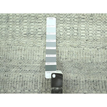 Load image into Gallery viewer, 2&#39;7&quot;x10&#39;3&quot; Medium Gray, Oxidized And Distressed Grass Design With Exposed Warps, Hand Knotted, Natural Wool, Runner, Oriental Rug FWR460548