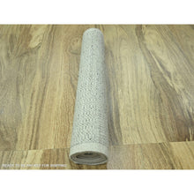 Load image into Gallery viewer, 2&#39;7&quot;x8&#39;1&quot; Mirage Gray, Hand Knotted, 100% Wool, Oxidized And Distressed Grass Design With Exposed Warps, Runner, Oriental Rug FWR460554