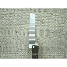 Load image into Gallery viewer, 2&#39;7&quot;x8&#39;1&quot; Spanish Gray, 100% Wool, Oxidized And Distressed Grass Design With Exposed Warps, Hand Knotted, Runner, Oriental Rug FWR460560