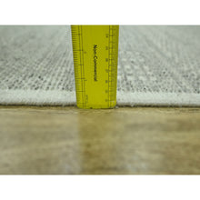 Load image into Gallery viewer, 2&#39;7&quot;x8&#39;1&quot; Spanish Gray, 100% Wool, Oxidized And Distressed Grass Design With Exposed Warps, Hand Knotted, Runner, Oriental Rug FWR460560