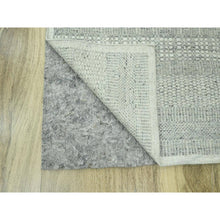 Load image into Gallery viewer, 2&#39;6&quot;x8&#39;1&quot; Medium Gray, Organic Wool, Oxidized And Distressed Grass Design With Exposed Warps, Hand Knotted, Runner, Oriental Rug FWR460572