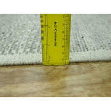 Load image into Gallery viewer, 2&#39;6&quot;x8&#39;1&quot; Medium Gray, Organic Wool, Oxidized And Distressed Grass Design With Exposed Warps, Hand Knotted, Runner, Oriental Rug FWR460572