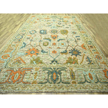 Load image into Gallery viewer, 12&#39;1&quot;x14&#39;10&quot; Beige, Hand Knotted, Colorful Oushak Design With Exposed Weft, Distressed Feel But Durable, 100% Wool, Xl, Oversized, Oriental Rug FWR460602