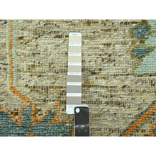 Load image into Gallery viewer, 12&#39;1&quot;x14&#39;10&quot; Beige, Hand Knotted, Colorful Oushak Design With Exposed Weft, Distressed Feel But Durable, 100% Wool, Xl, Oversized, Oriental Rug FWR460602