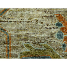 Load image into Gallery viewer, 10&#39;2&quot;x14&#39; Beige, 100% Wool, Colorful Oushak Design With Exposed Weft, Distressed Feel But Durable, Hand Knotted, Oriental Rug FWR460608