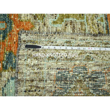 Load image into Gallery viewer, 10&#39;2&quot;x14&#39; Beige, 100% Wool, Colorful Oushak Design With Exposed Weft, Distressed Feel But Durable, Hand Knotted, Oriental Rug FWR460608