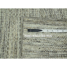 Load image into Gallery viewer, 2&#39;x3&#39; Beaver Brown, 100% Natural Wool, Oxidized And Distressed Grass Design With Exposed Warps, Hand Knotted, Mat, Sample, Oriental Rug FWR460650