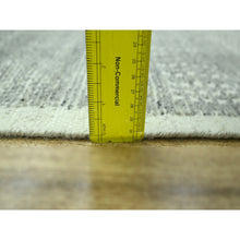 Load image into Gallery viewer, 2&#39;x3&#39; Medium Gray, Oxidized And Distressed Grass Design With Exposed Warps, 100% Pure Wool, Hand Knotted, Mat, Sample, Oriental Rug FWR460674