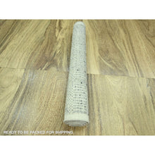 Load image into Gallery viewer, 2&#39;x3&#39; Medium Gray, Oxidized And Distressed Grass Design With Exposed Warps, 100% Pure Wool, Hand Knotted, Mat, Sample, Oriental Rug FWR460674