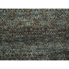 Load image into Gallery viewer, 10&#39;x10&#39; Arsenic Gray, Kohinoor Herat Pattern, Small Geometric Repetitive Diamond Design, Soft Wool, Tone On Tone, Hand Knotted, Round, Oriental Rug FWR460728