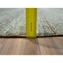 Load image into Gallery viewer, 10&#39;x10&#39; Arsenic Gray, Kohinoor Herat Pattern, Small Geometric Repetitive Diamond Design, Soft Wool, Tone On Tone, Hand Knotted, Round, Oriental Rug FWR460728