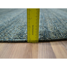 Load image into Gallery viewer, 10&#39;x10&#39; Imperial Blue, Hand Knotted, Kohinoor Herat Pattern, Small Geometric Repetitive Diamond Design, Soft Wool, Tone On Tone, Round, Oriental Rug FWR460734