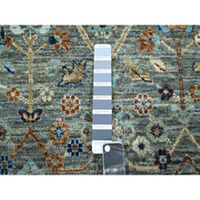 Load image into Gallery viewer, 11&#39;10&quot;x11&#39;10&quot; Sage Green, Trellis Borderless Garden Design, Agra, Hand Knotted, Hand Spun New Zealand Wool, Round, Oriental Rug FWR460740