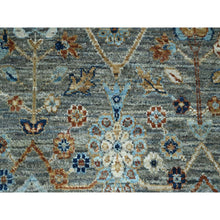 Load image into Gallery viewer, 11&#39;10&quot;x11&#39;10&quot; Sage Green, Trellis Borderless Garden Design, Agra, Hand Knotted, Hand Spun New Zealand Wool, Round, Oriental Rug FWR460740