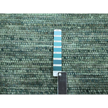 Load image into Gallery viewer, 9&#39;4&quot;x11&#39;9&quot; Sage Green, Hand Knotted, Grass Design With Looped Pile, Pure Wool, Oriental Rug FWR460770