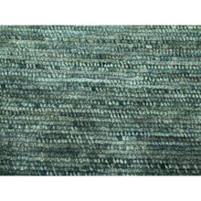 Load image into Gallery viewer, 9&#39;4&quot;x11&#39;9&quot; Sage Green, Hand Knotted, Grass Design With Looped Pile, Pure Wool, Oriental Rug FWR460770